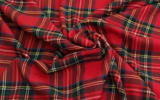 Шотландка — ткань вырабатываемая саржевым переплетением с рисунком в крупную клетку