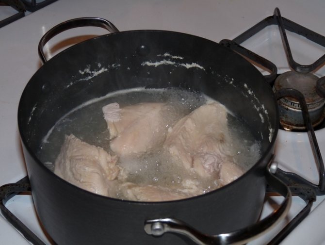 Сколько варить курицу для кота