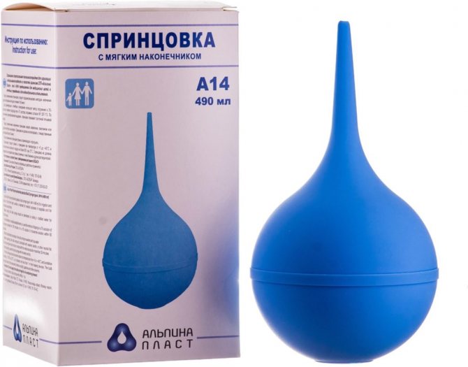 Спринцовка стерилизуется тем же способом, что и прочие инструменты